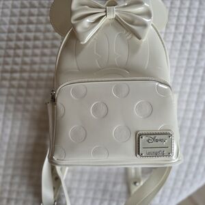 Disney x Loungefly Cream Minnie Bow Mini Backpack